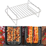 Fryer Rack Stainless Steel Rectangle Double Layer Fryer Accessory for NINJA FOOD 8QT Dual Basket Fryer - Extra Image