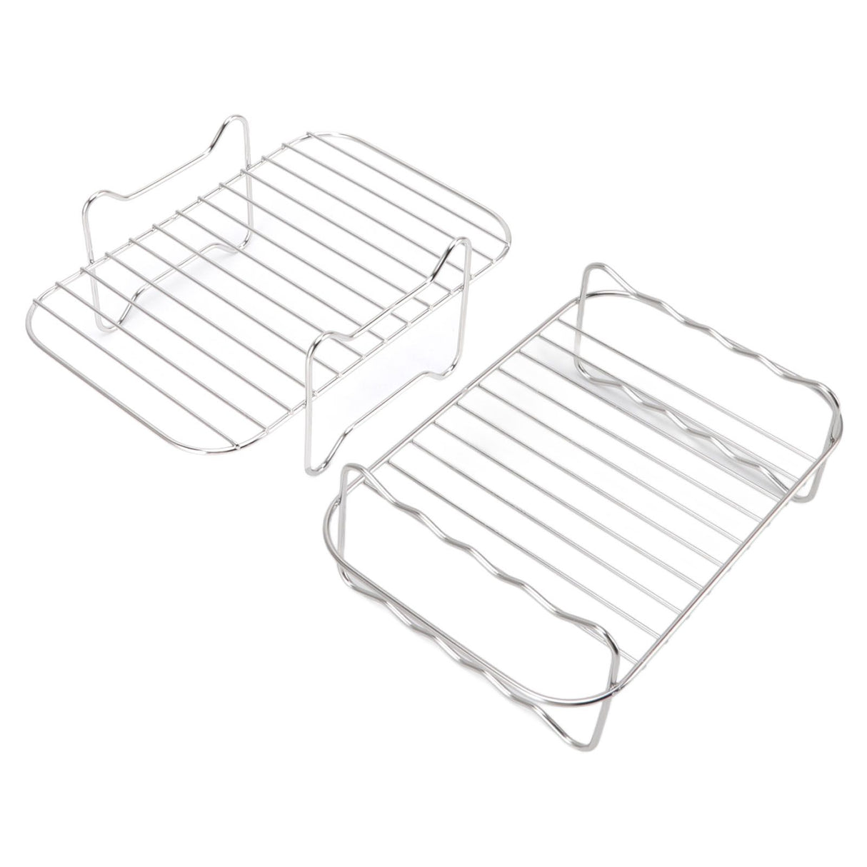 Fryer Rack Stainless Steel Skewer Rack Fryer Steaming Rack with Anti Scalding Clip Skewer for NINJA FOOD 8QT