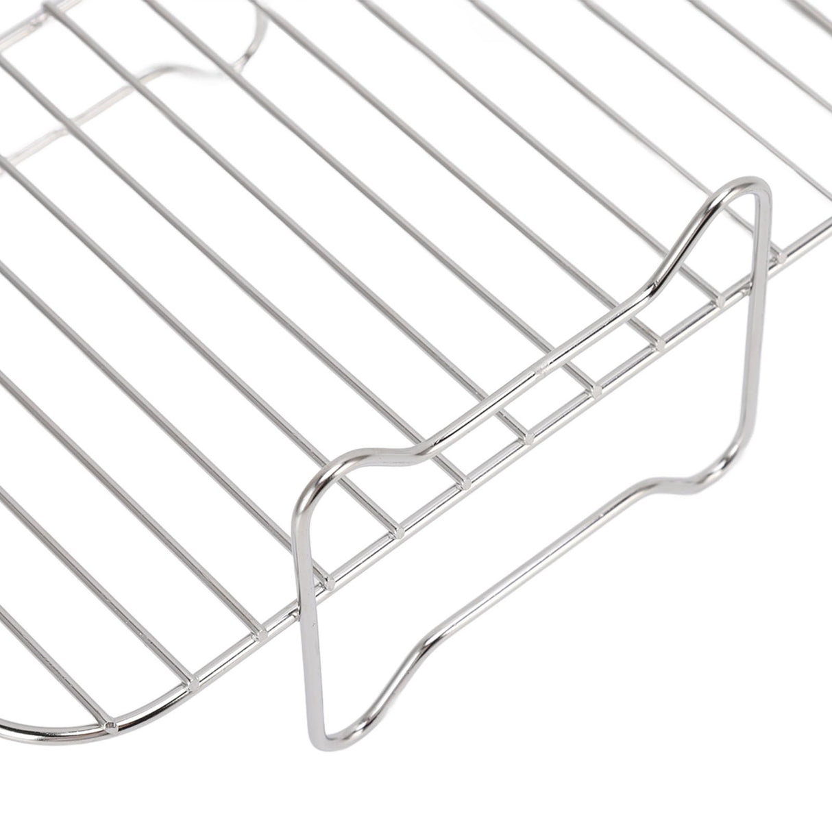 Fryer Rack Stainless Steel Skewer Rack Fryer Steaming Rack with Anti Scalding Clip Skewer for NINJA FOOD 8QT