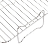 Fryer Rack Stainless Steel Skewer Rack Fryer Steaming Rack with Anti Scalding Clip Skewer for NINJA FOOD 8QT