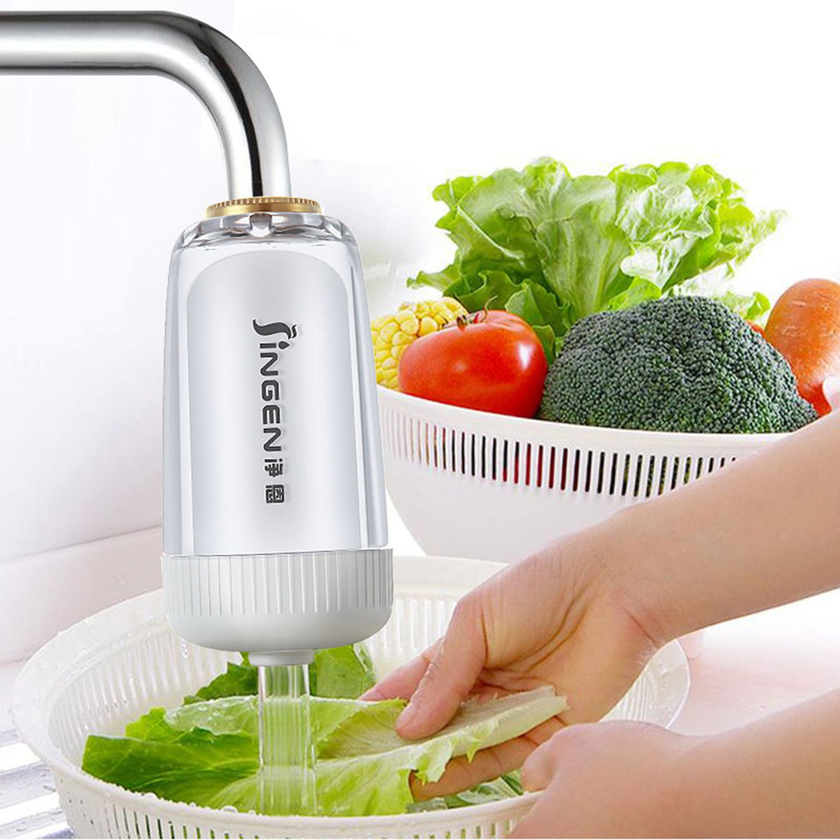 Faucet Water Purifier Home Kitchen Tap Water Filter Sink Faucet Nozzle Purifier Filter Totally 1 Filter Cartridge