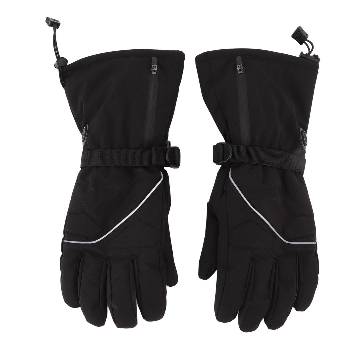 Electric Heated Gloves Battery Powered Heating Thermal Gloves Rechargeable Winter Warm Skiing Gloves for Men Women L