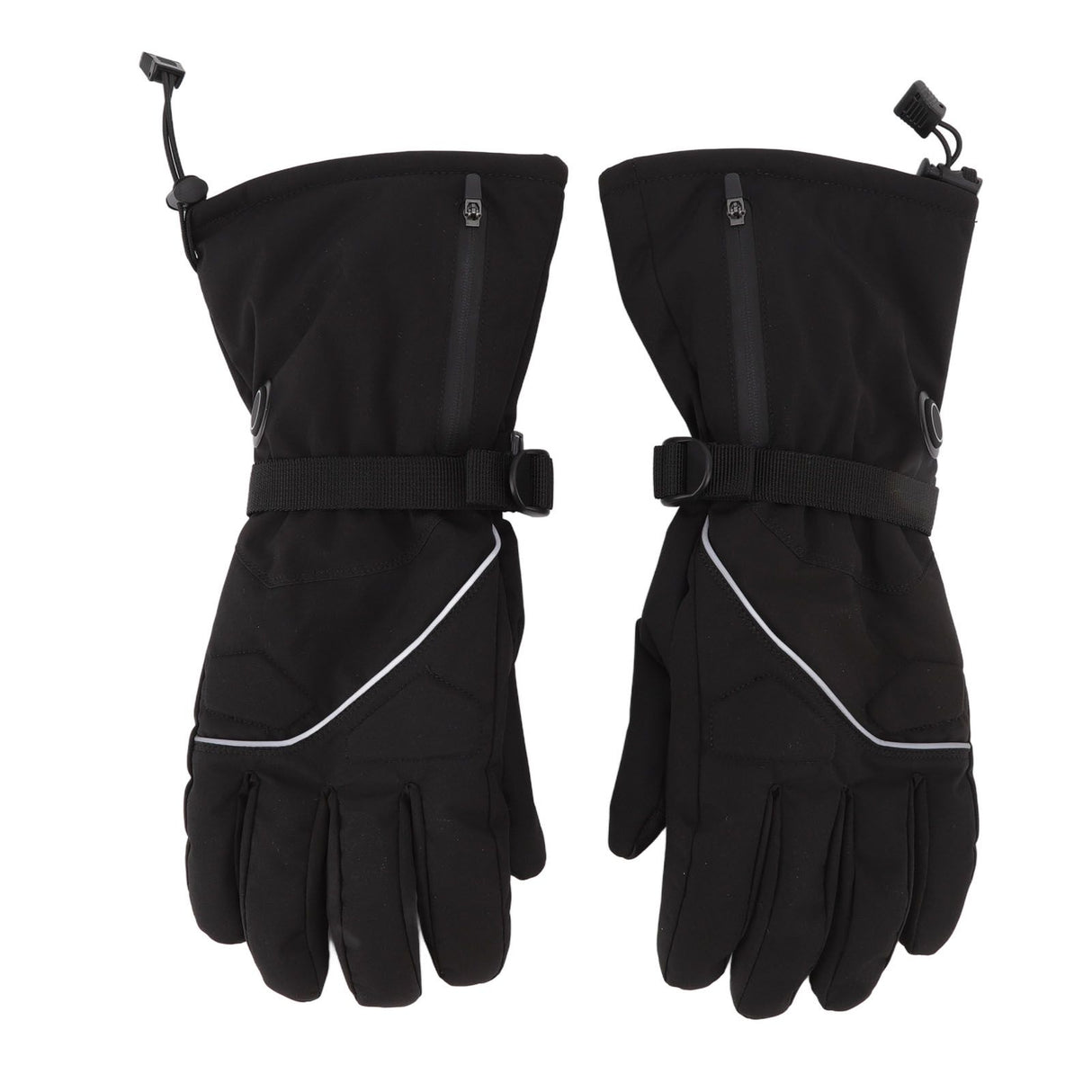 Electric Heated Gloves Battery Powered Heating Thermal Gloves Rechargeable Winter Warm Skiing Gloves for Men Women XL