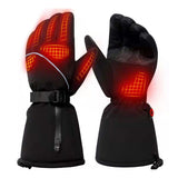 Electric Heated Gloves Battery Powered Heating Thermal Gloves Rechargeable Winter Warm Skiing Gloves for Men Women XL - Extra Image