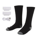 Smart Heating Socks Foot Thermal Electric Heated Stockings Winter Cold Resistant Electric Socks Black