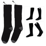 Smart Heating Socks Foot Thermal Electric Heated Stockings Winter Cold Resistant Electric Socks Black