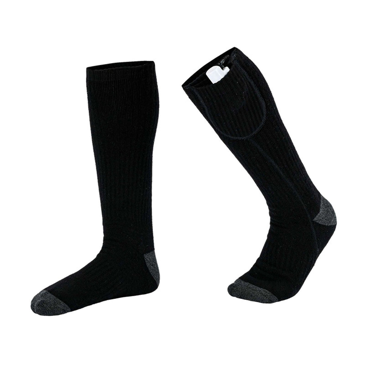Smart Heating Socks Foot Thermal Electric Heated Stockings Winter Cold Resistant Electric Socks Black