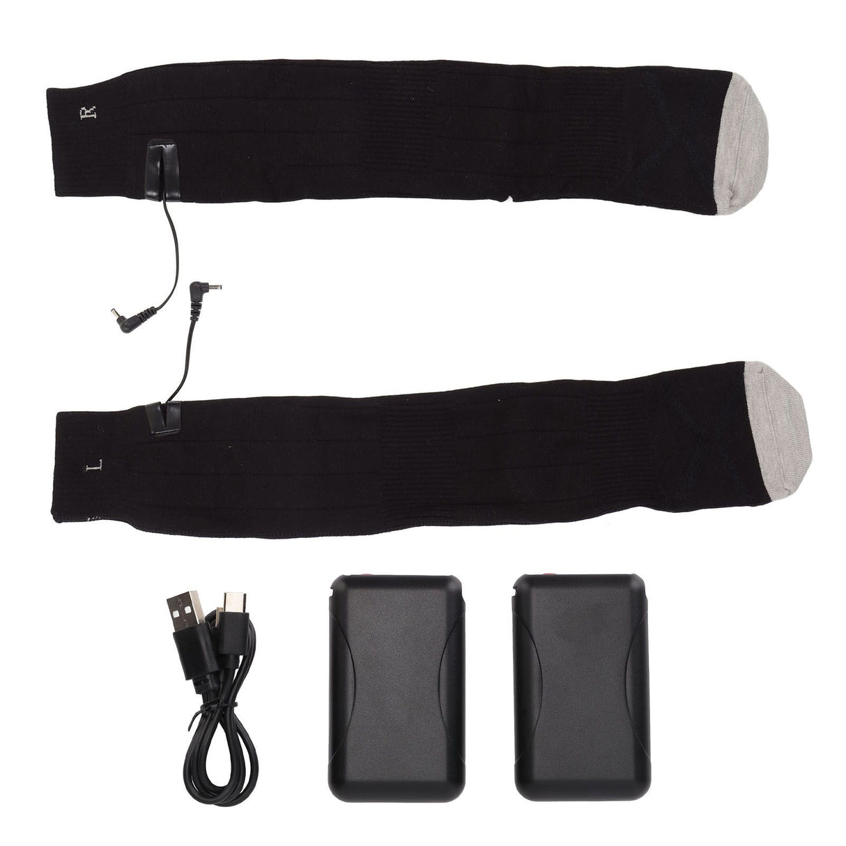 Electric Heated Socks Pure Cotton 3 Modes Adjustment USB Rechargeable Men Women Battery Socks for Winter