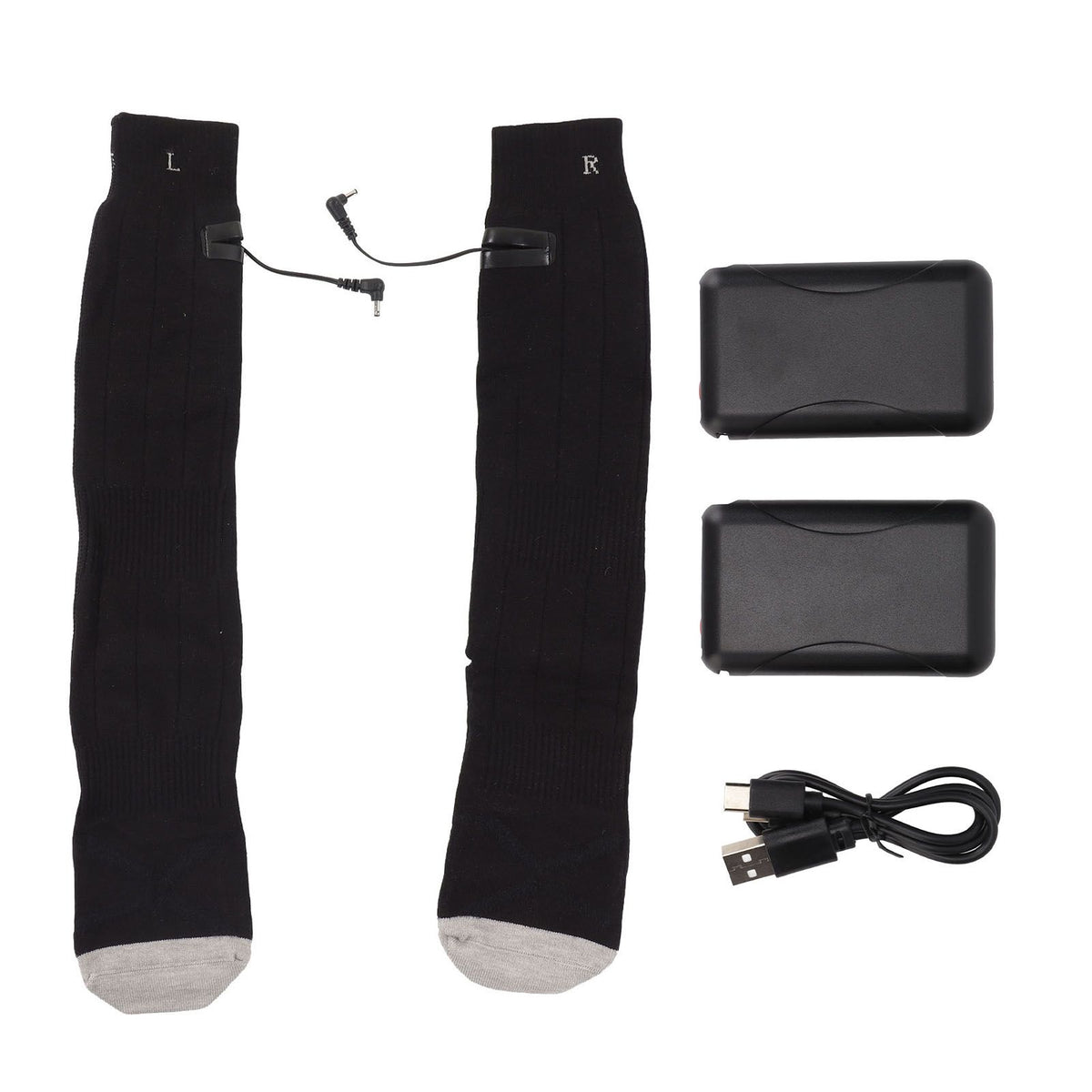 Electric Heated Socks Pure Cotton 3 Modes Adjustment USB Rechargeable Men Women Battery Socks for Winter