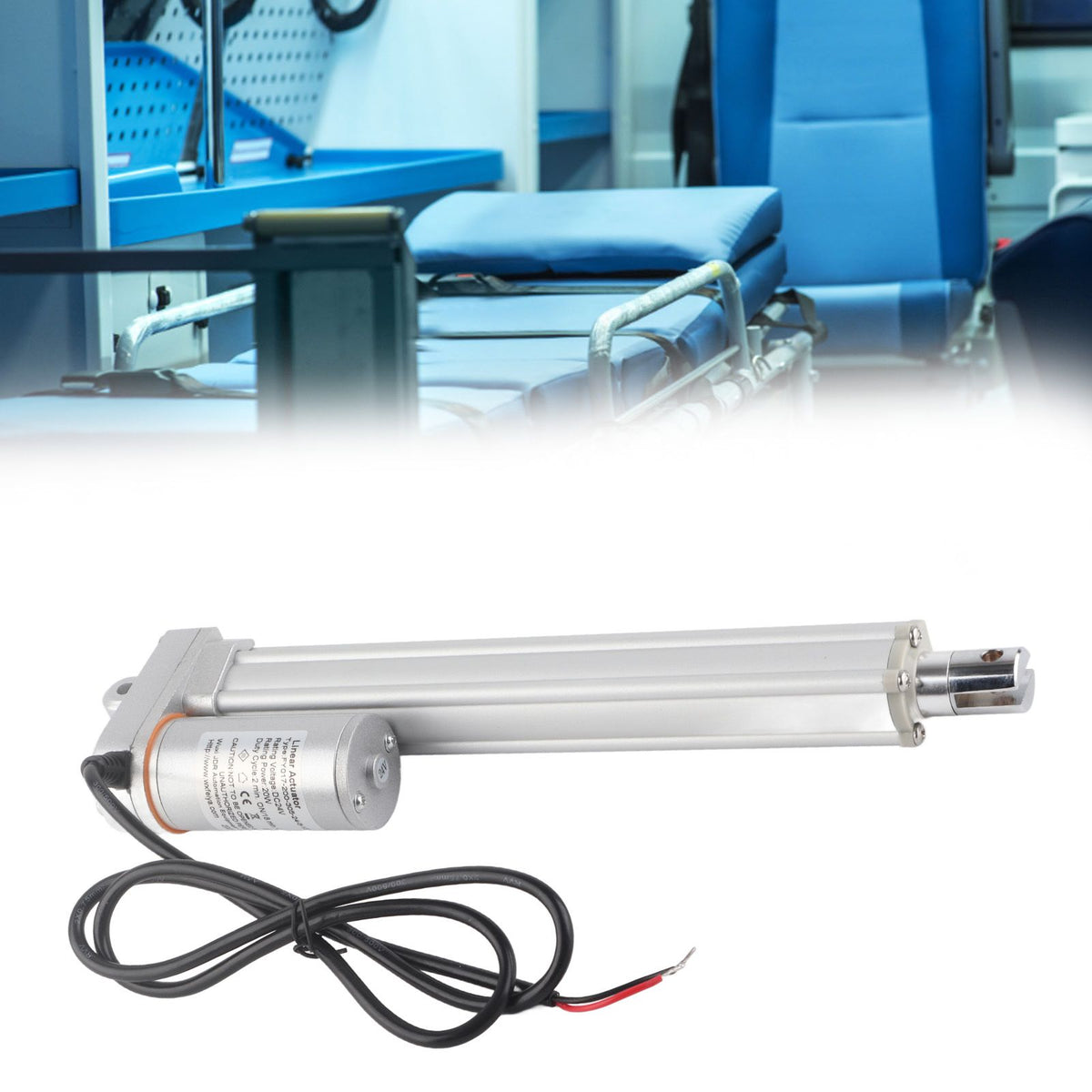 FY017 Linear Actuator Multifunctional Thrust DC Electric Linear Motor Telescopic Pole 200mm Stroke 24V