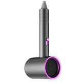 Hair Drier Mute 360 Degree Rotatable Nozzle Fast Drying ABS PP Portable Blow Dryer for Home Salon Gris avec lumière bleue - 45-Degree Angle