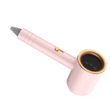Hair Drier Mute 360 Degree Rotatable Nozzle Fast Drying ABS PP Portable Blow Dryer for Home Salon Rose avec lumière bleue
