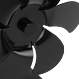 6 Blades Heat Powered Stove Fan Non Electric Self Starting Fireplace Fan High Temperature Resistant Fan Crown Black - Extra Image