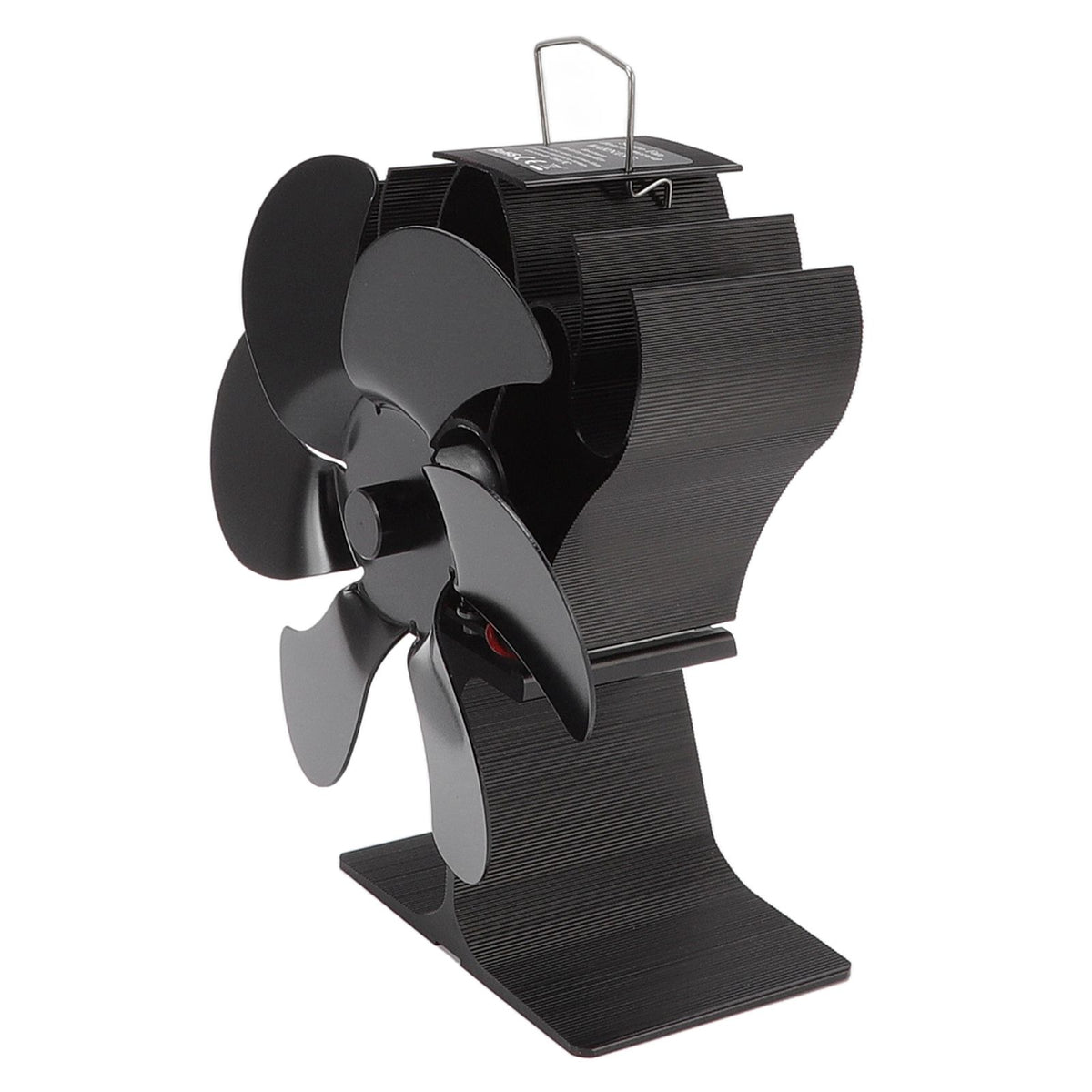 6 Blade Stove Fan Black Self Starting High Temperature Resistant Heat Powered Stove Fan for Home 152mm