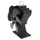 6 Blade Stove Fan Black Self Starting High Temperature Resistant Heat Powered Stove Fan for Home 152mm - Side View