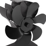 6 Blade Stove Fan Black Self Starting High Temperature Resistant Heat Powered Stove Fan for Home 152mm - Extra Image