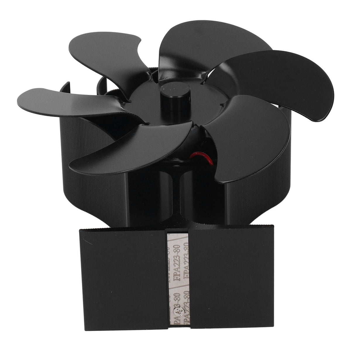 6 Blades Heat Powered Stove Fan High Temperature Resistance Self Starting Wood Burning Stove Fireplace Fan Black Diameter 152mm