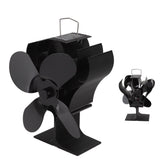 Heat Powered Stove Fan Self Starting Heat Resistant Aluminum Alloy 1400rpm Thermoelectric Fan for Fireplace