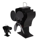 Heat Powered Stove Fan Self Starting Heat Resistant Aluminum Alloy 1400rpm Thermoelectric Fan for Fireplace