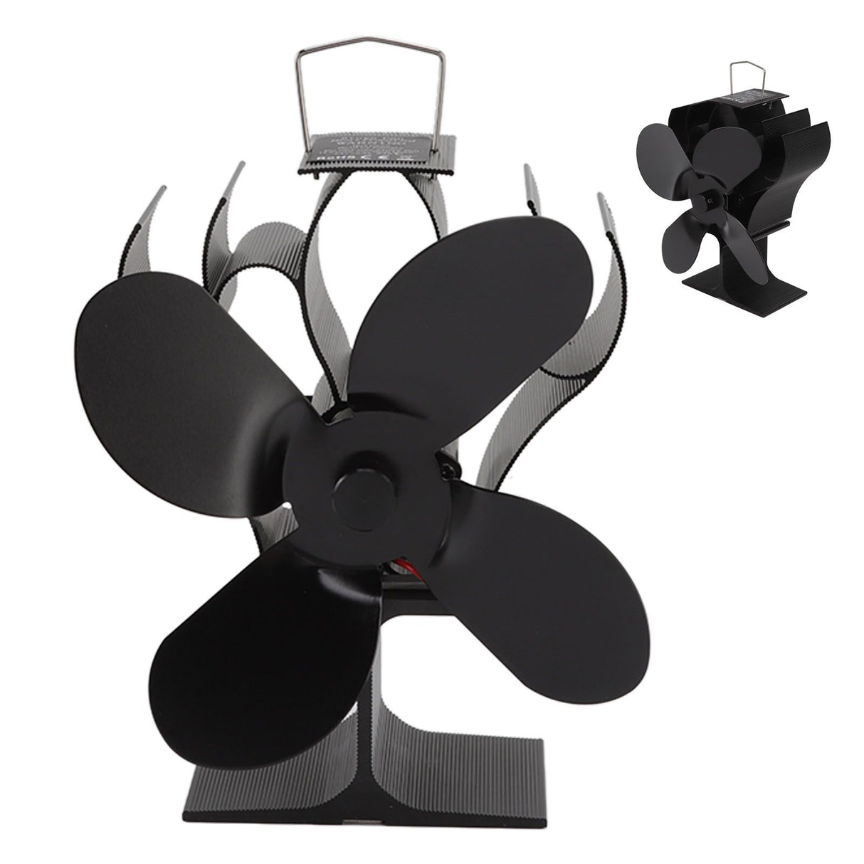 Heat Powered Stove Fan Self Starting Heat Resistant Aluminum Alloy 1400rpm Thermoelectric Fan for Fireplace