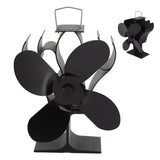 Heat Powered Stove Fan Self Starting Heat Resistant Aluminum Alloy 1400rpm Thermoelectric Fan for Fireplace