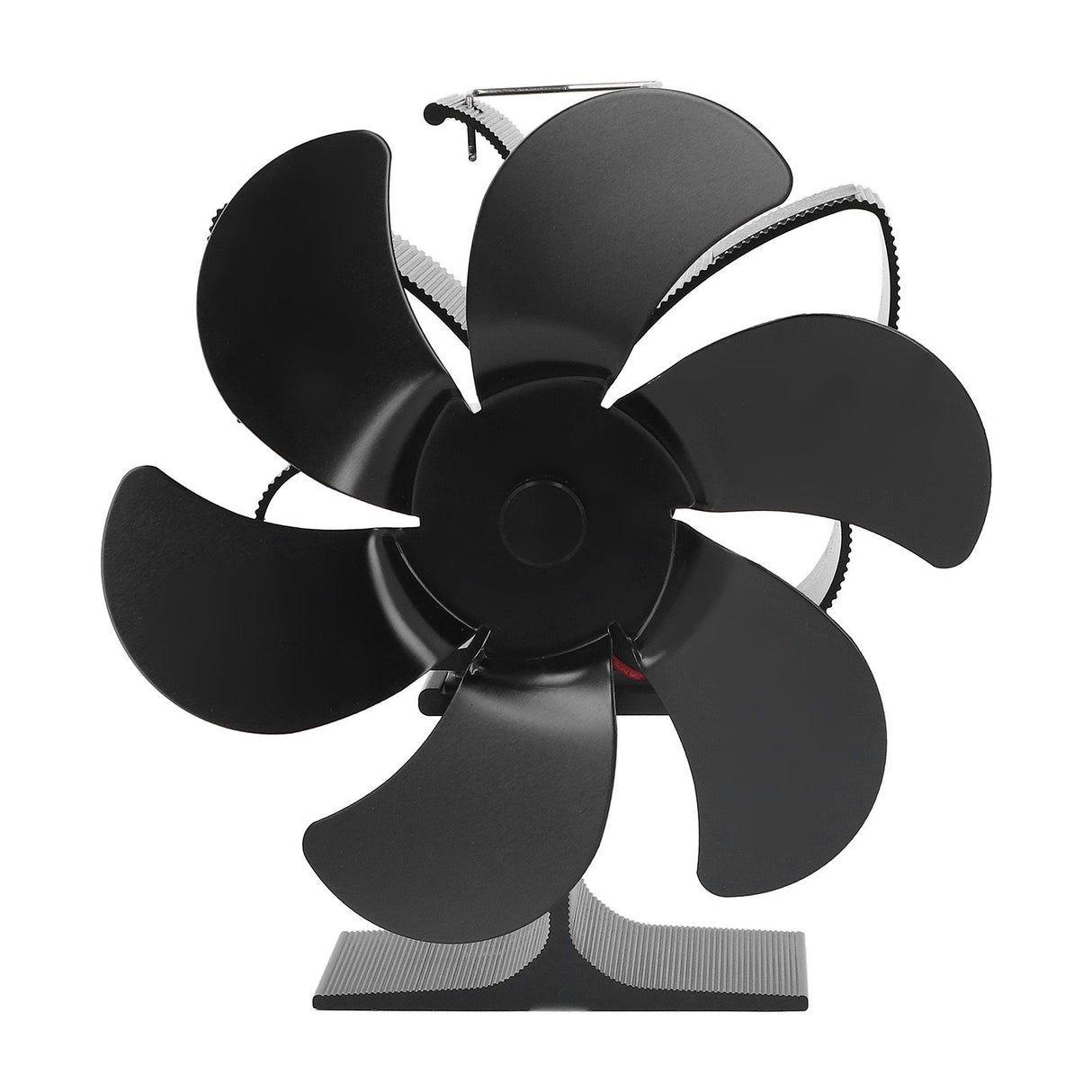 6 Blade Stove Fan Self Starting High Temperature Resistance and Energy Efficiency Heat Powered Fan for Home Black Diameter 152mm