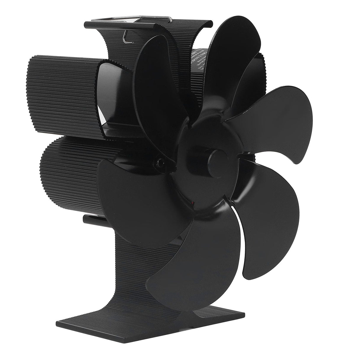 6 Blade Stove Fan Self Starting High Temperature Resistance and Energy Efficiency Heat Powered Fan for Home Black Diameter 152mm
