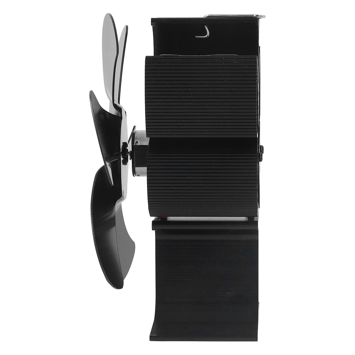 6 Blade Stove Fan Self Starting High Temperature Resistance and Energy Efficiency Heat Powered Fan for Home Black Diameter 152mm