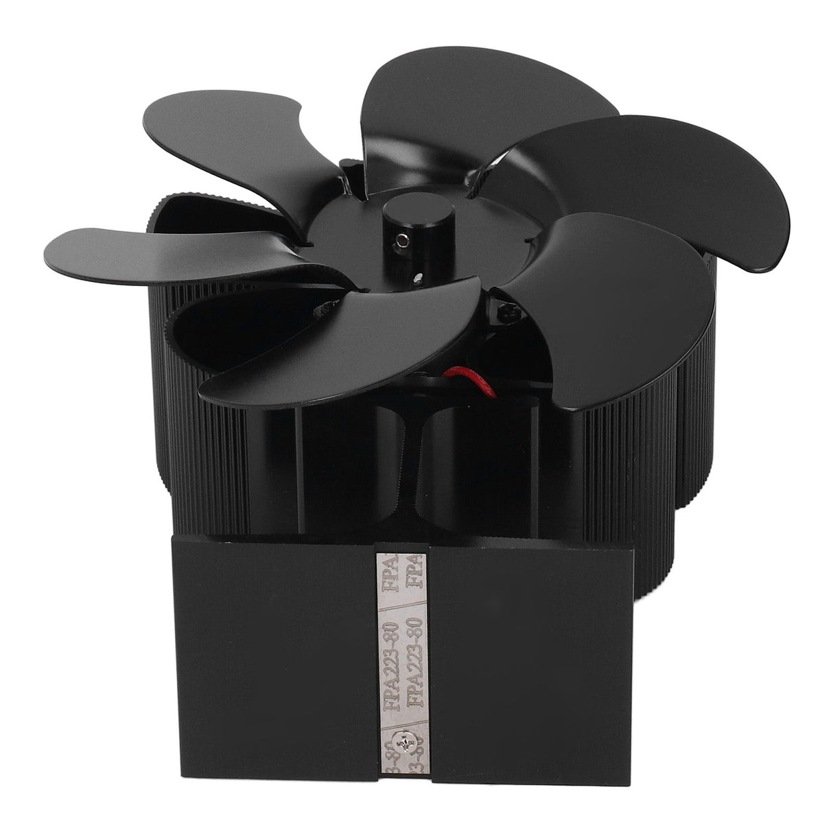 6 Blade Stove Fan Self Starting High Temperature Resistance and Energy Efficiency Heat Powered Fan for Home Black Diameter 152mm