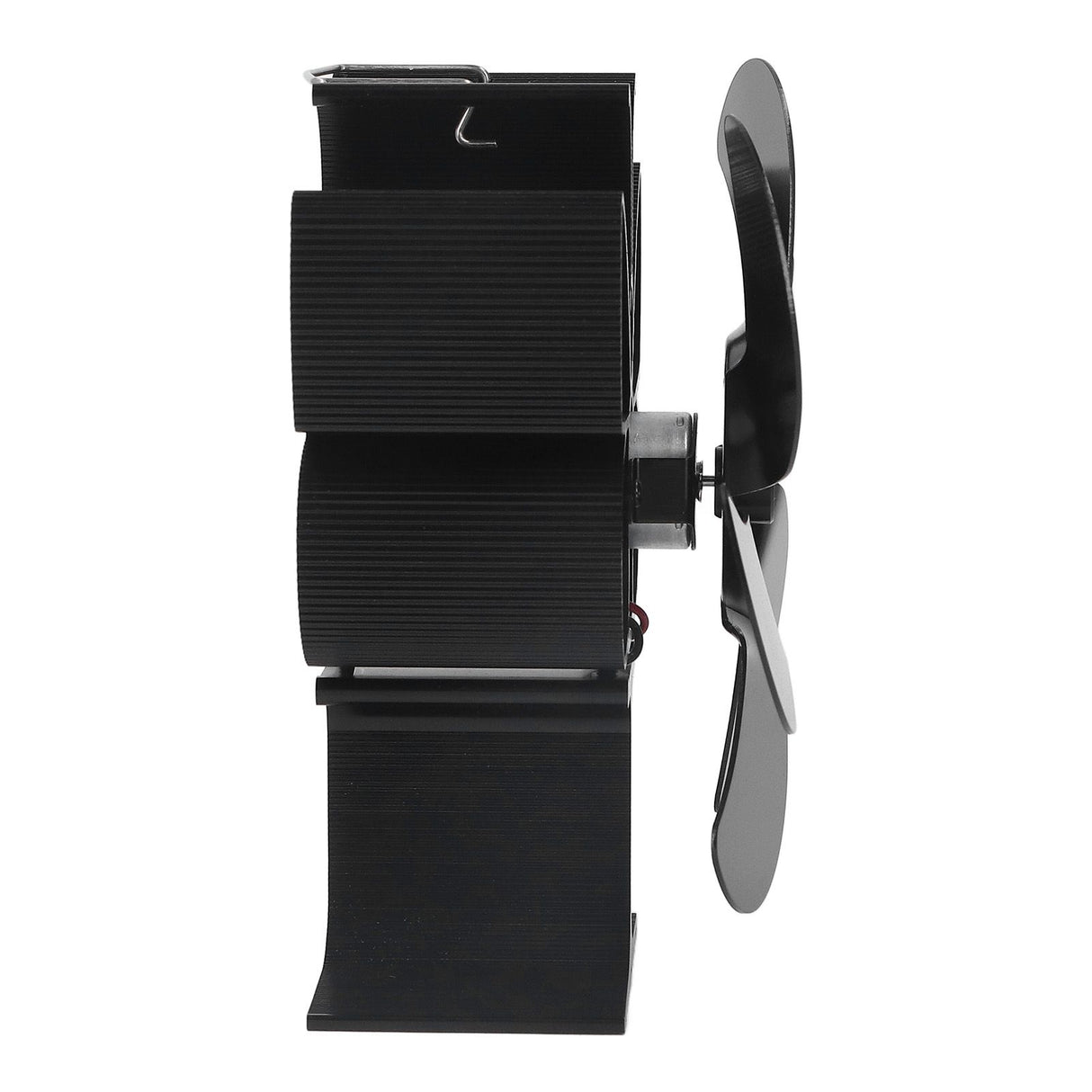 6 Blade Stove Fan Self Starting High Temperature Resistance and Energy Efficiency Heat Powered Fan for Home Black Diameter 152mm