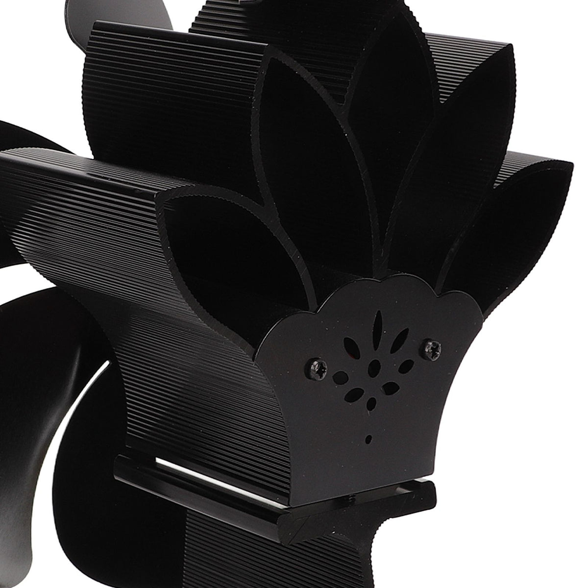 6 Blade Stove Eco Fan Black High Temperature Resistant Self Starting Energy Saving Heat Powered Fan for Home