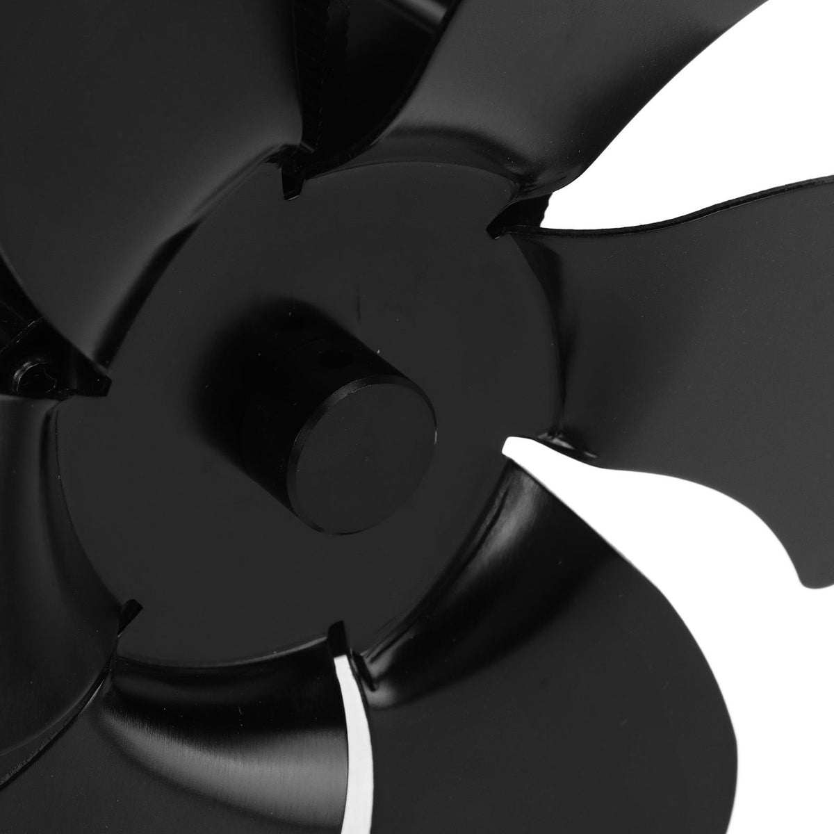 Heat Powered Fireplace Fan Non Electric Self Starting Stove Fan High Temperature Resistant Energy Saving Fan 6 Blades Black