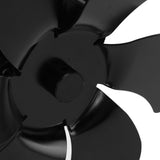 Heat Powered Fireplace Fan Non Electric Self Starting Stove Fan High Temperature Resistant Energy Saving Fan 6 Blades Black - Extra Image
