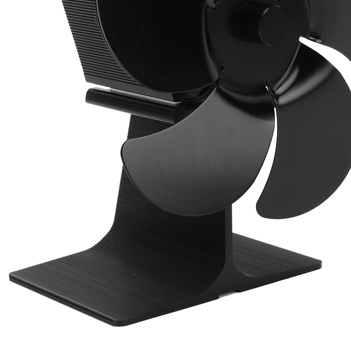 Heat Powered Fireplace Fan Non Electric Self Starting Stove Fan High Temperature Resistant Energy Saving Fan 6 Blades Black