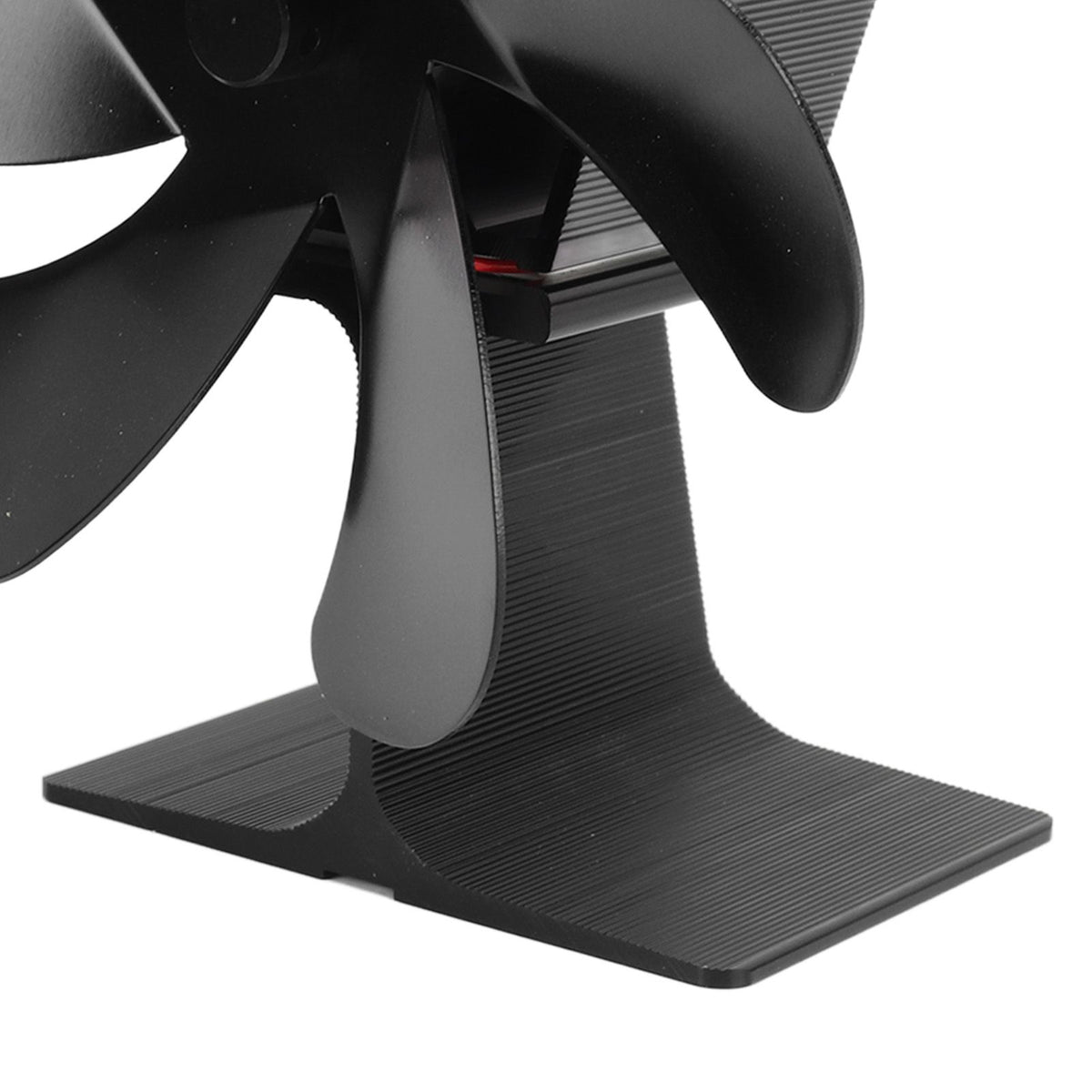 6 Blades Heat Powered Stove Fan Self Starting High Temperature Resistant Fireplace Fan LT385 4 Black 165mm Diameter