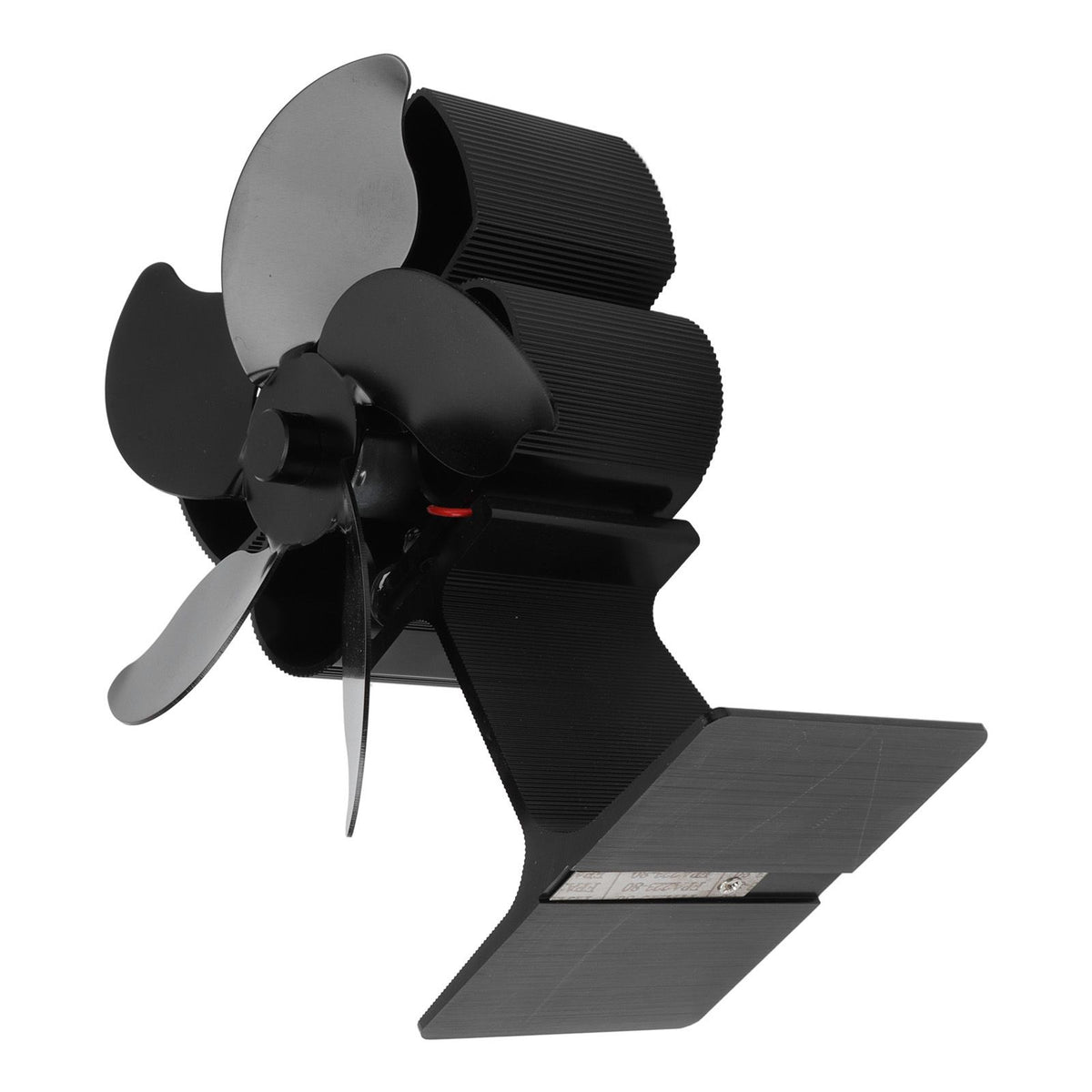 Heat Powered Fireplace Fan Black Stove Fan 5 Blades Thermal Power High Temperature Proof Eco Friendly Energy Saving