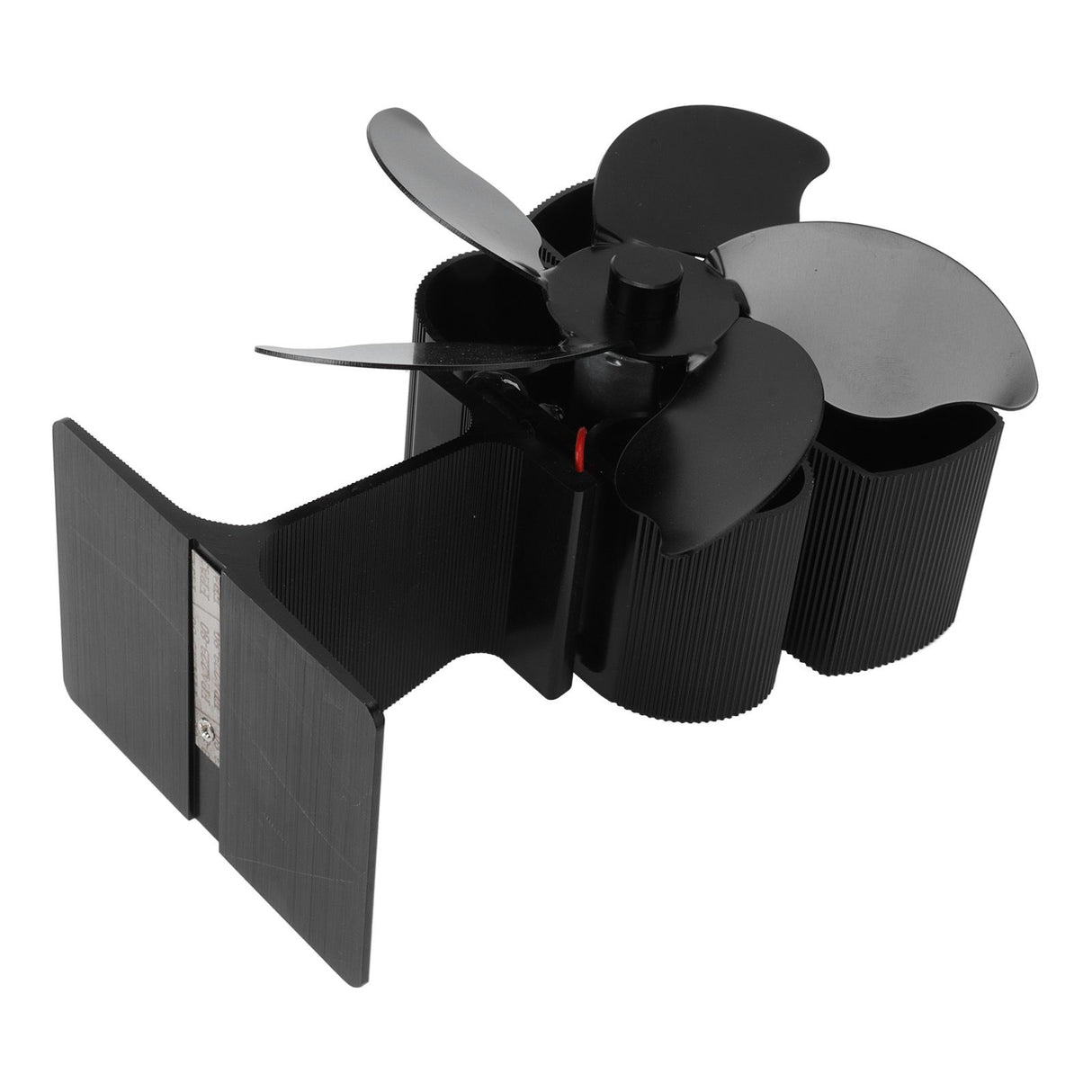 Heat Powered Fireplace Fan Black Stove Fan 5 Blades Thermal Power High Temperature Proof Eco Friendly Energy Saving
