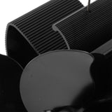 Heat Powered Fireplace Fan Black Stove Fan 5 Blades Thermal Power High Temperature Proof Eco Friendly Energy Saving