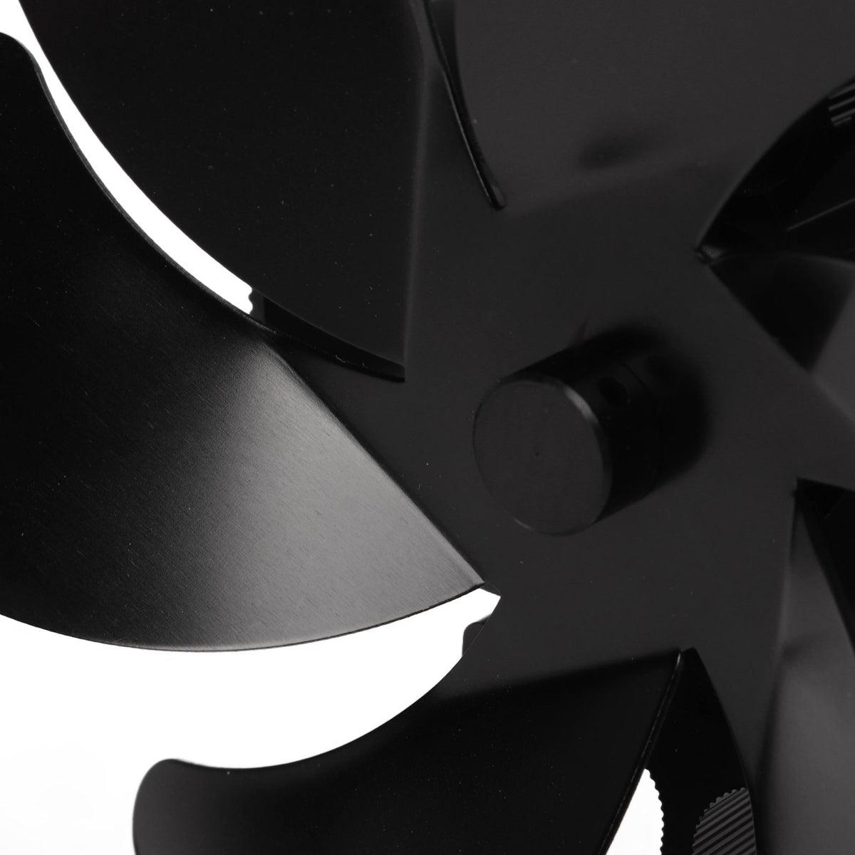 6 Blade Stove Eco Fan Black Self Starting High Temperature Resistance Energy Efficiency Heat Powered Fan for Home