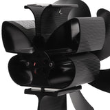 6 Blade Stove Eco Fan Black Self Starting High Temperature Resistance Energy Efficiency Heat Powered Fan for Home - Extra Image