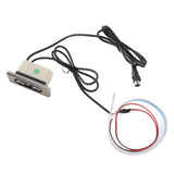 Electric Sofa Controller 5A 3 Buttons 5 Pin Straight Head USB Charging Port Lift Chairs Switch with LED Strip - Rear View