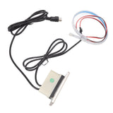 Electric Sofa Controller 5A 3 Buttons 5 Pin Straight Head USB Charging Port Lift Chairs Switch with LED Strip - Close-Up Angle
