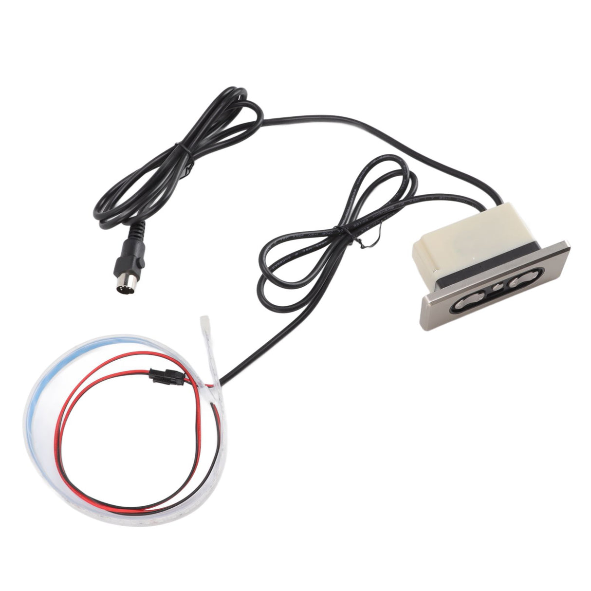 Electric Sofa Controller 5A 3 Buttons 5 Pin Straight Head USB Charging Port Lift Chairs Switch with LED Strip