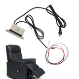 Electric Sofa Controller 5A 3 Buttons 5 Pin Straight Head USB Charging Port Lift Chairs Switch with LED Strip