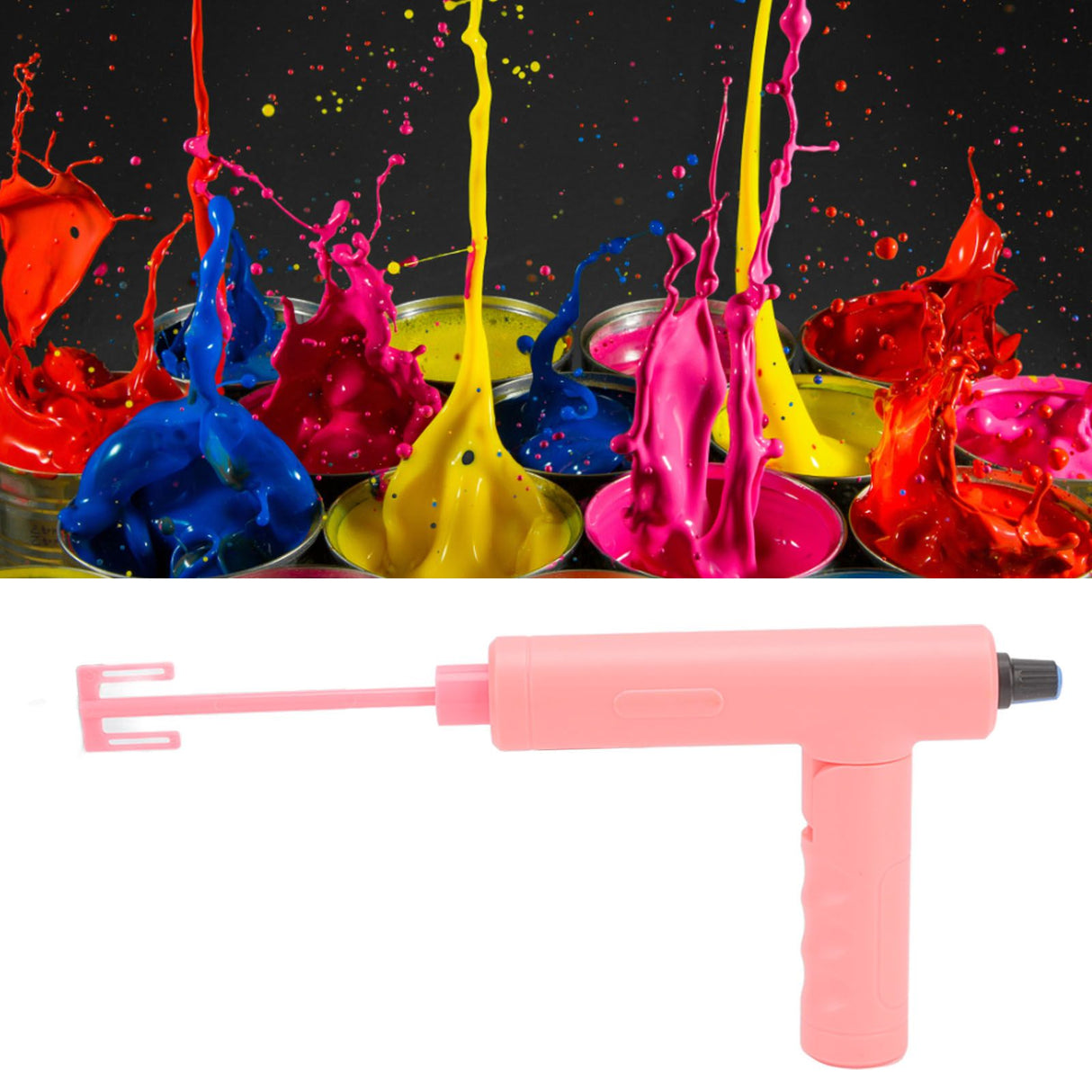 Handheld Electric Epoxy Resin Mixer Foldable Electric Epoxy Resin Stirrer for Mixing Paint Ceramics Glaze Pigment Pink