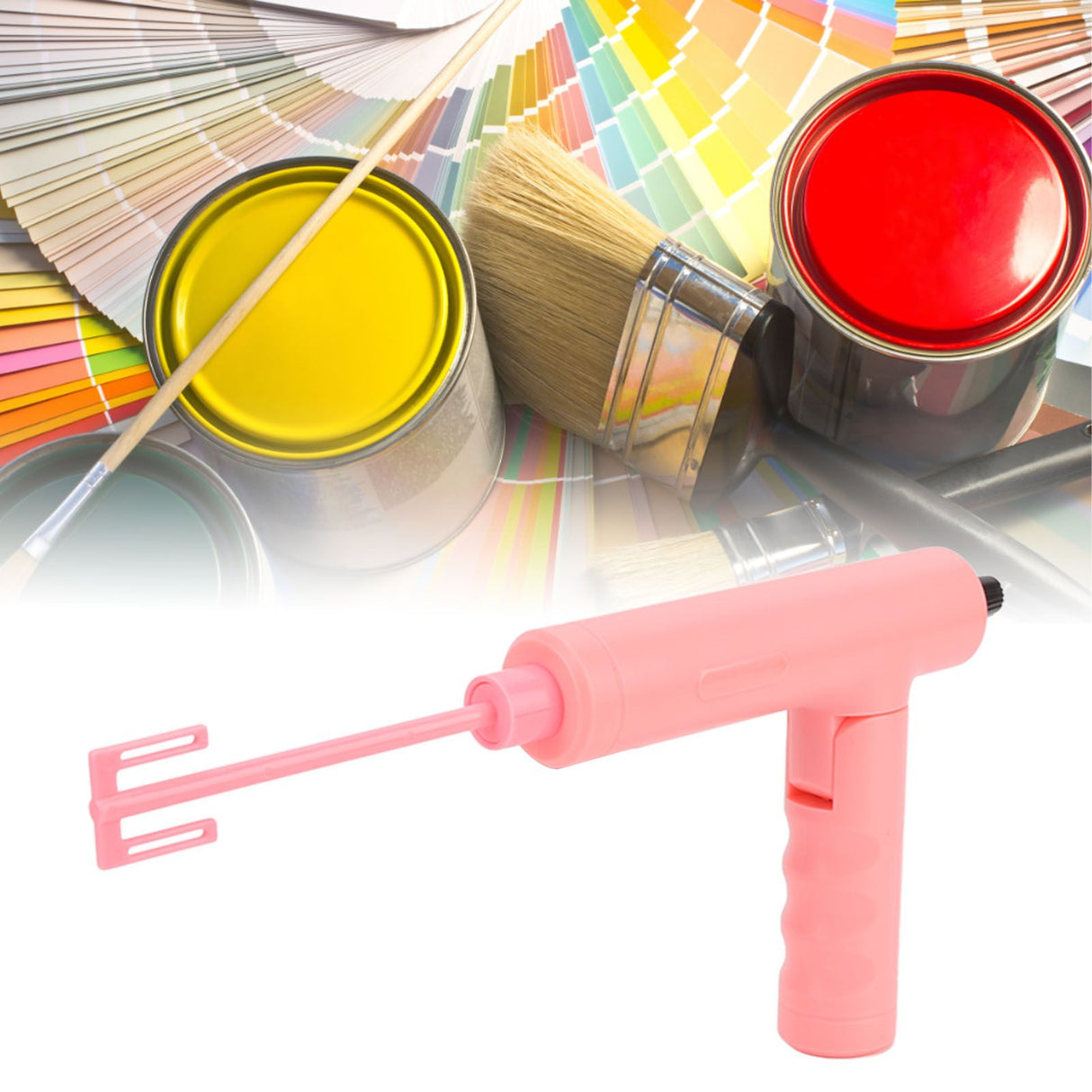 Handheld Electric Epoxy Resin Mixer Foldable Electric Epoxy Resin Stirrer for Mixing Paint Ceramics Glaze Pigment Pink