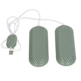Household USB Shoe Dryer Student Dormitory Adult Deodorizing Boot Shoes Dryer with Timer OD Green - Top-Down View