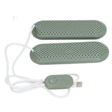 Household USB Shoe Dryer Student Dormitory Adult Deodorizing Boot Shoes Dryer with Timer OD Green