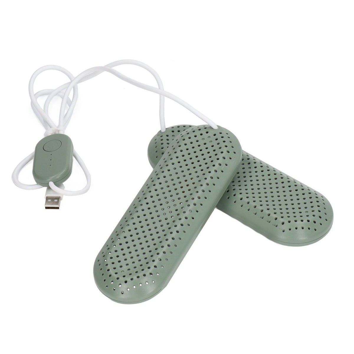 Household USB Shoe Dryer Student Dormitory Adult Deodorizing Boot Shoes Dryer with Timer OD Green