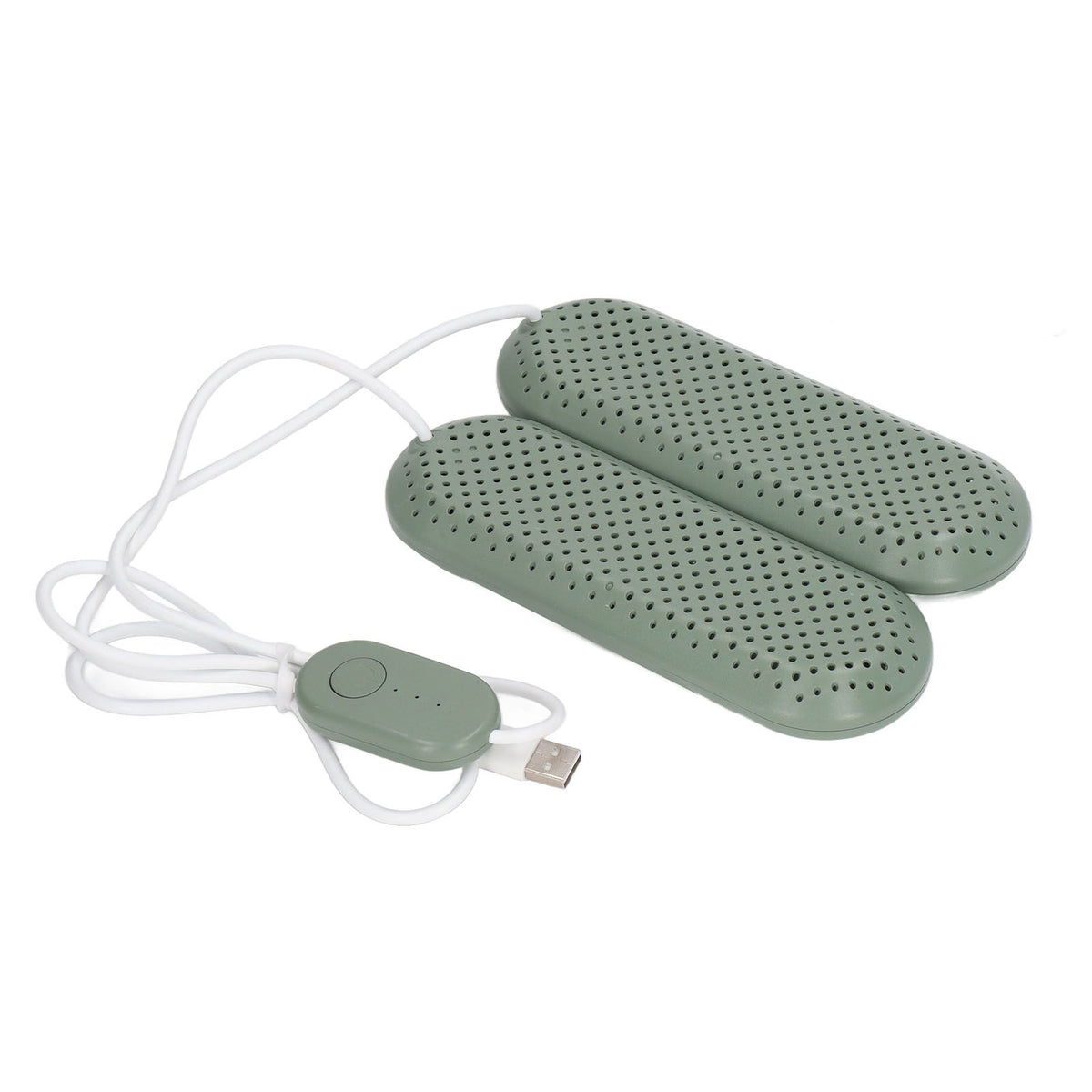 Household USB Shoe Dryer Student Dormitory Adult Deodorizing Boot Shoes Dryer with Timer OD Green